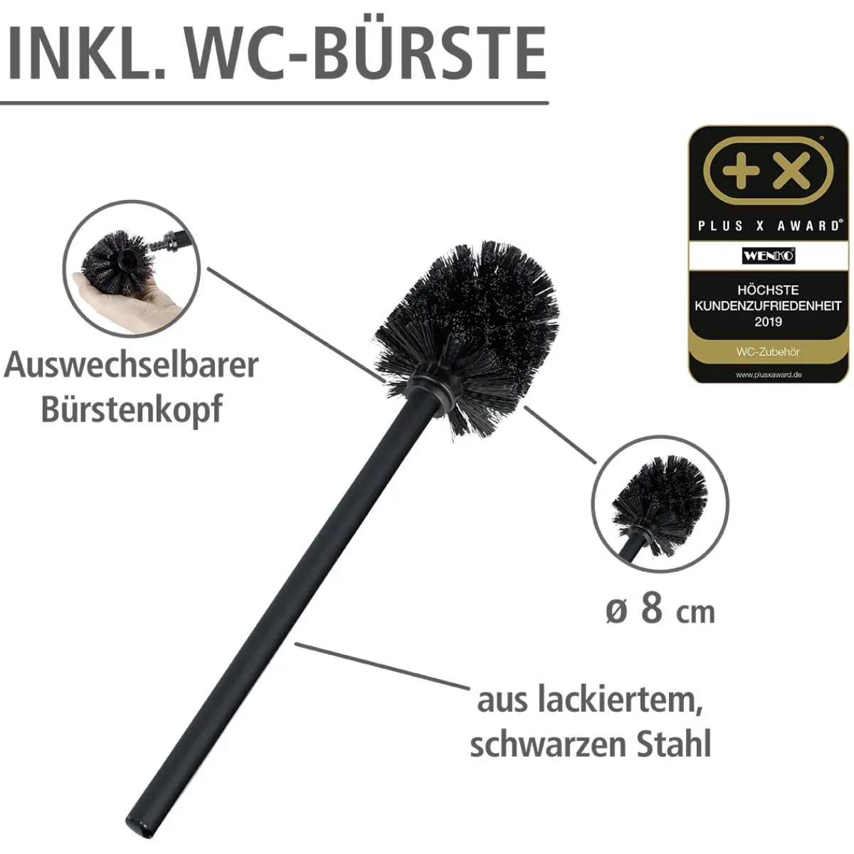 Sale Wenko Stand WC-Garnitur Rivalta, schwarz