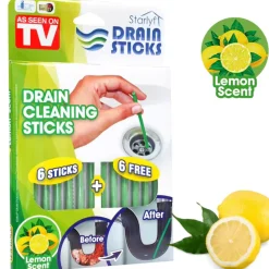 Best Starlyf Abflussreiniger Stäbchen Drain Sticks 12 Stück Zitronenduft