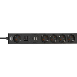 New Brennenstuhl Steckdosenleiste 5-fach 2xUSB, 1xUSB-CQuickCharge