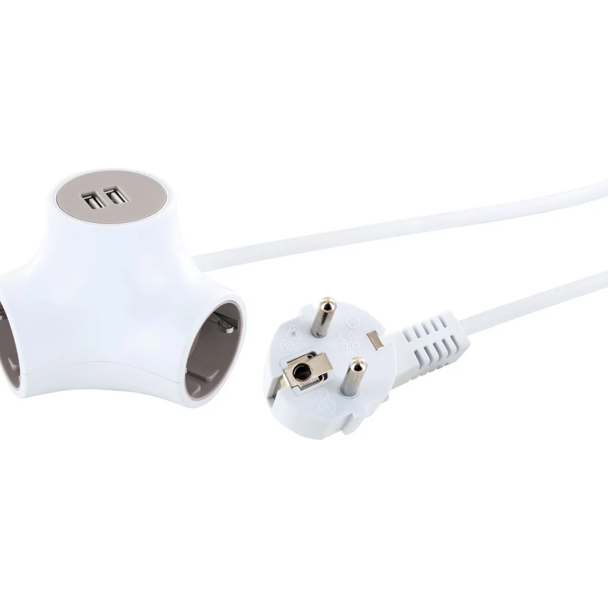Clearance Schwaiger Steckdosen Y-Verteiler 3x Strom+2x USB1.4m