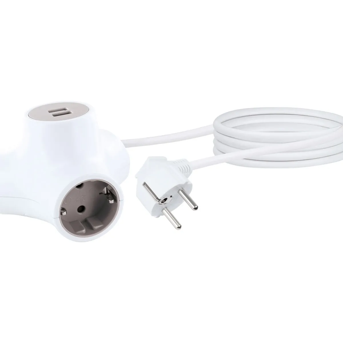 Clearance Schwaiger Steckdosen Y-Verteiler 3x Strom+2x USB1.4m