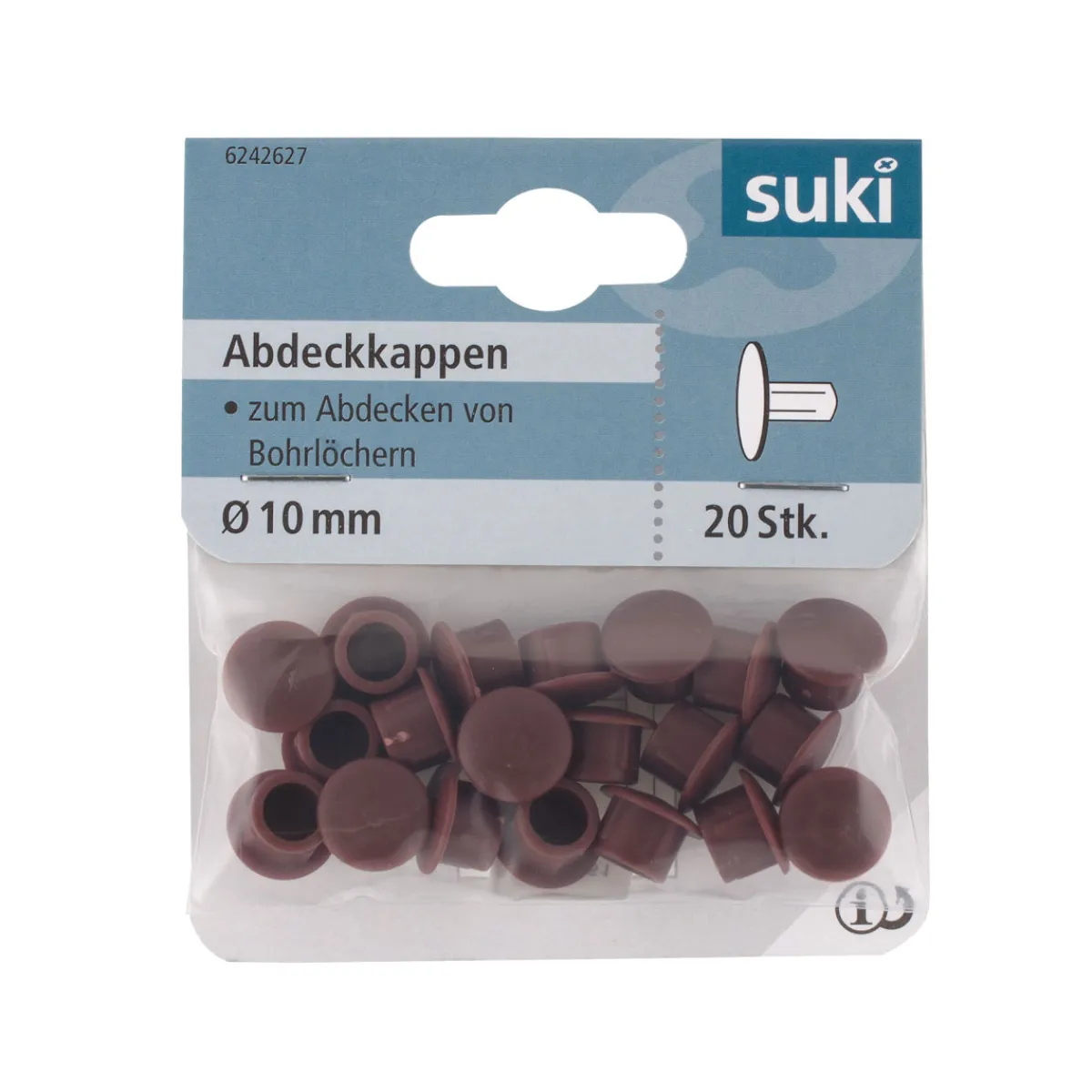Suki Abdeckkappe Kunststoff Durchmesser 10 mm 20 Stück