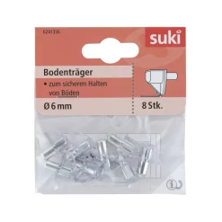 Best Suki Bodenträger Kunststoff Durchmesser 0,6 x 0,8 cm transparent 8 Stück