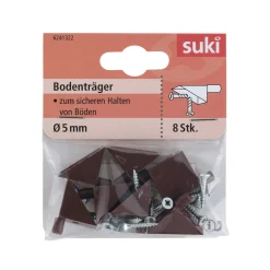 Outlet Suki Bodenträger Kunststoff Durchmesser 0,5 x 0,8 cm braun 8 Stück