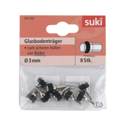 New Suki Bodenträger Kunststoff Durchmesser 0,5 x 0,8 cm schwarz 8 Stück