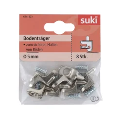Sale Suki Bodenträger Stahl Durchmesser 0,5 x 0,6 cm vernickelt 8 Stück