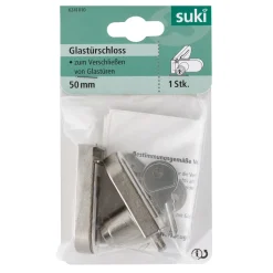 Outlet Suki Glastürschloss vernickelt