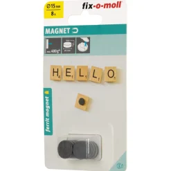 Best Suki Magnetscheibe Ferrit, selbstklebend, Ø 15 x 3 mm, schwarz