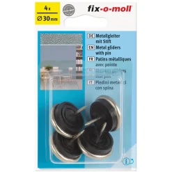 New Suki Metallgleiter mit Stift Durchmesser 30 mm 4 Stück