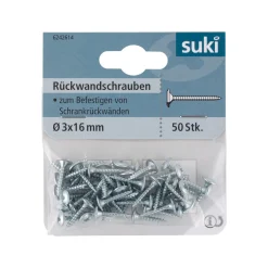 Clearance Suki Rückwandschraube Senkkopf Kreutzschlitz x 16 mm 0 Stück