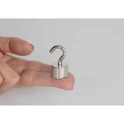 Best Suki Topfmagnet Neodym mit Schraubhaken M5 Ø 20 x 41 mm, silber