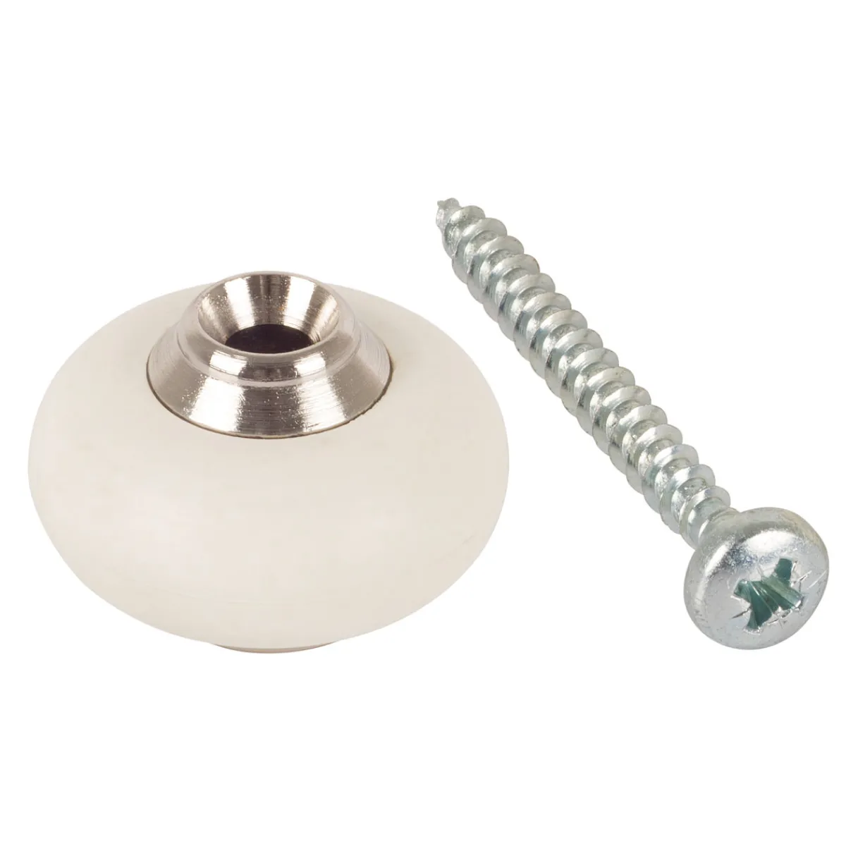 Clearance Suki Türstopper mit Schraube Metall 3 cm weiß