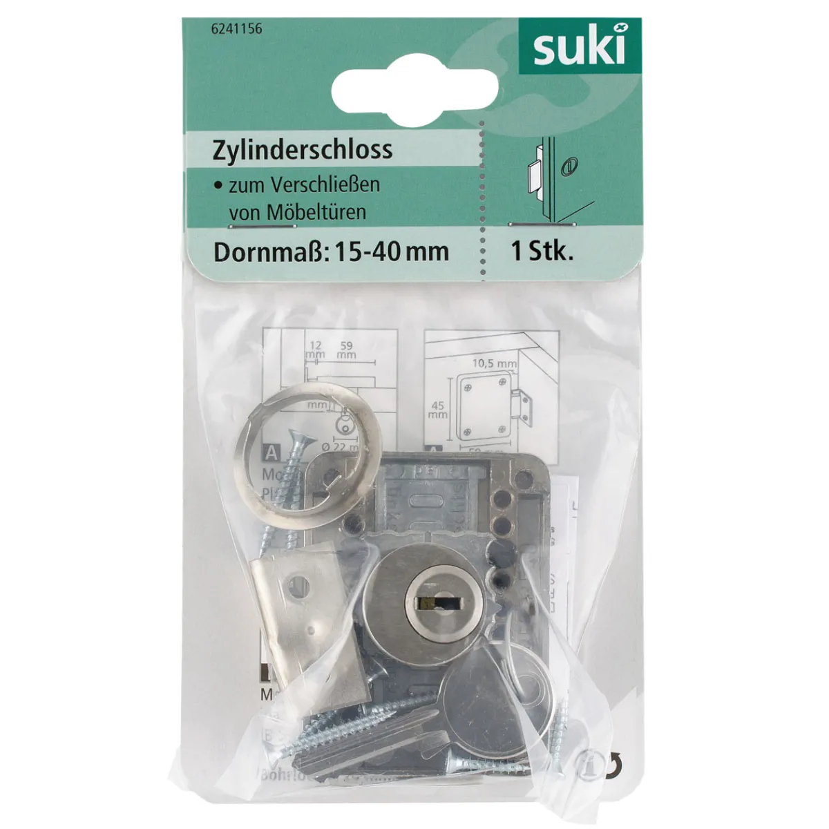 Hot Suki Zylinderschloss verschiedenschließend 22 mm