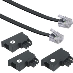 Schwaiger Telefon-Anschlussleitung 6m sw