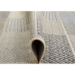 Outlet andiamo Teppich Clyde 67x120cm beige-blau
