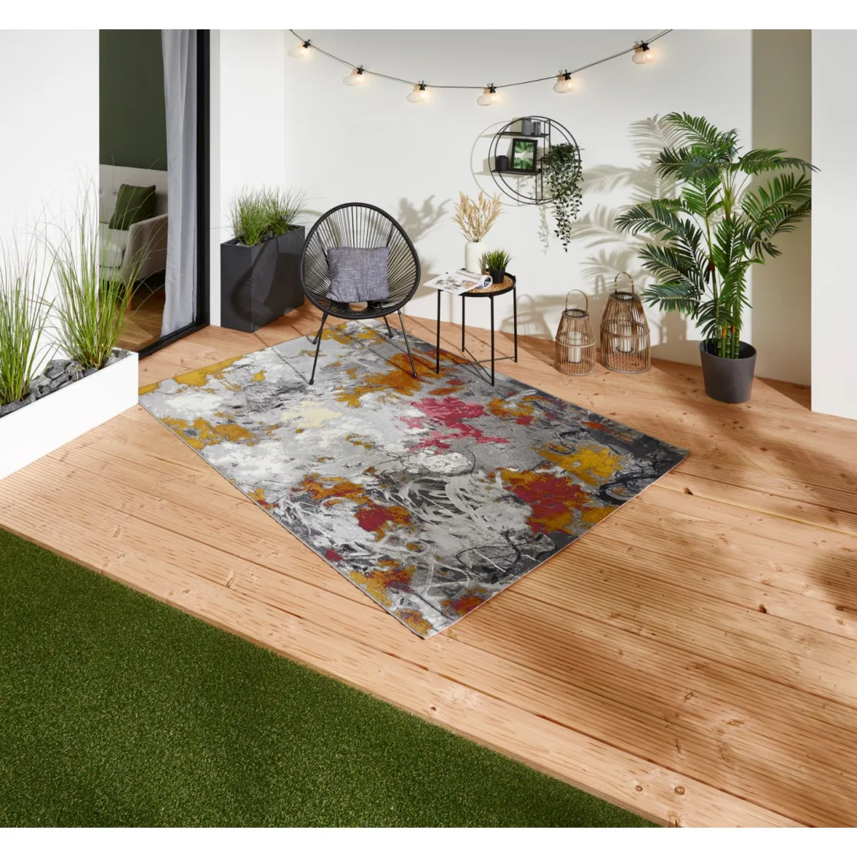Hot andiamo Teppich Portland 160x235cm grau-multi
