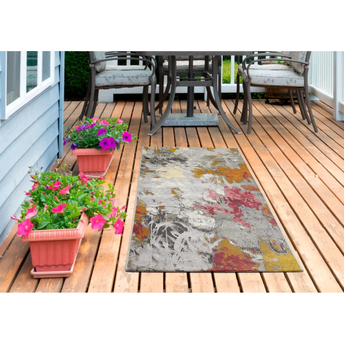 Hot andiamo Teppich Portland 80x150cm grau-multi