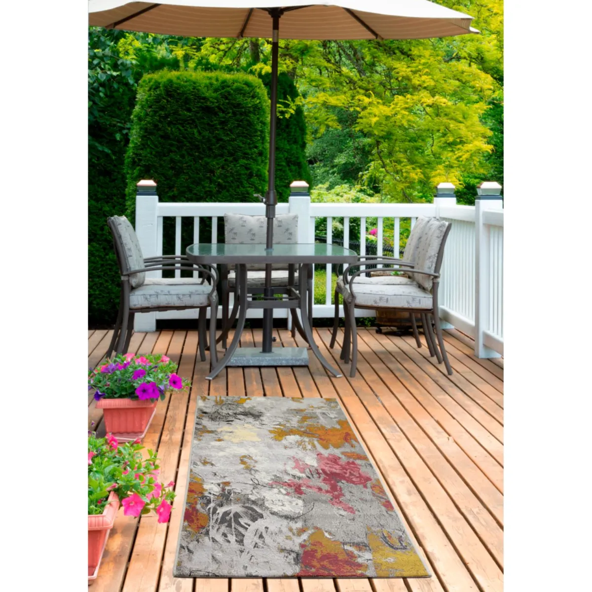 Hot andiamo Teppich Portland 80x150cm grau-multi