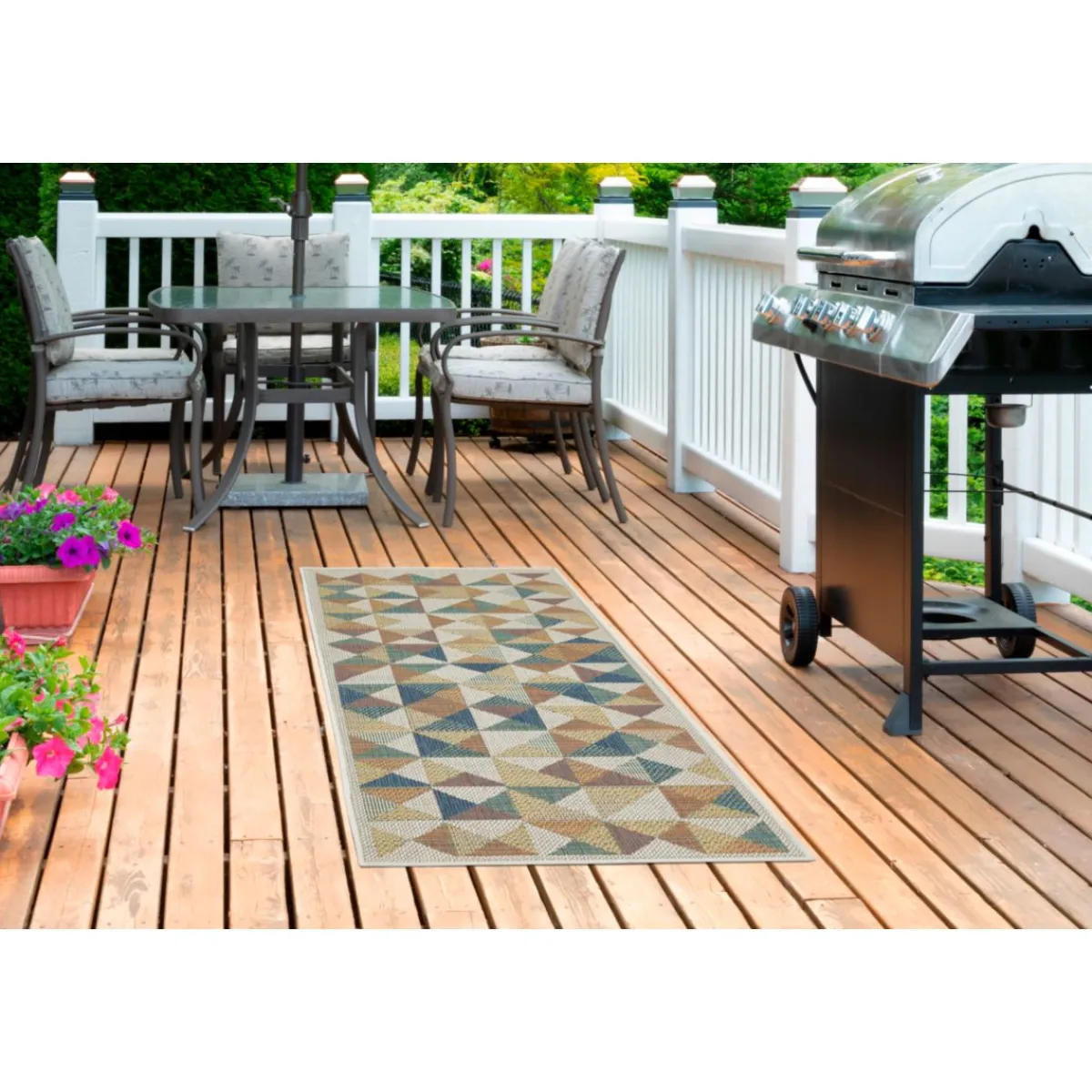 Clearance andiamo Teppich Sedona 67x120cm Kaestchen multi