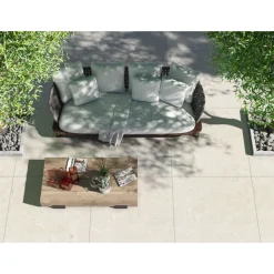 Online Terrassenplatte Travertine beige ca. 80 x 80 x 2 cm
