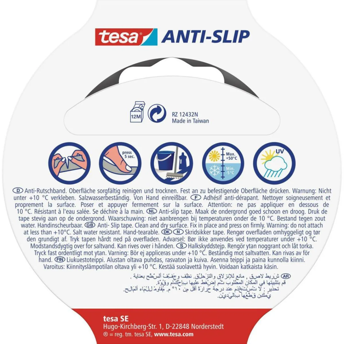 Discount Tesa -Anti-Rutschband 5mx25 mm schwarz
