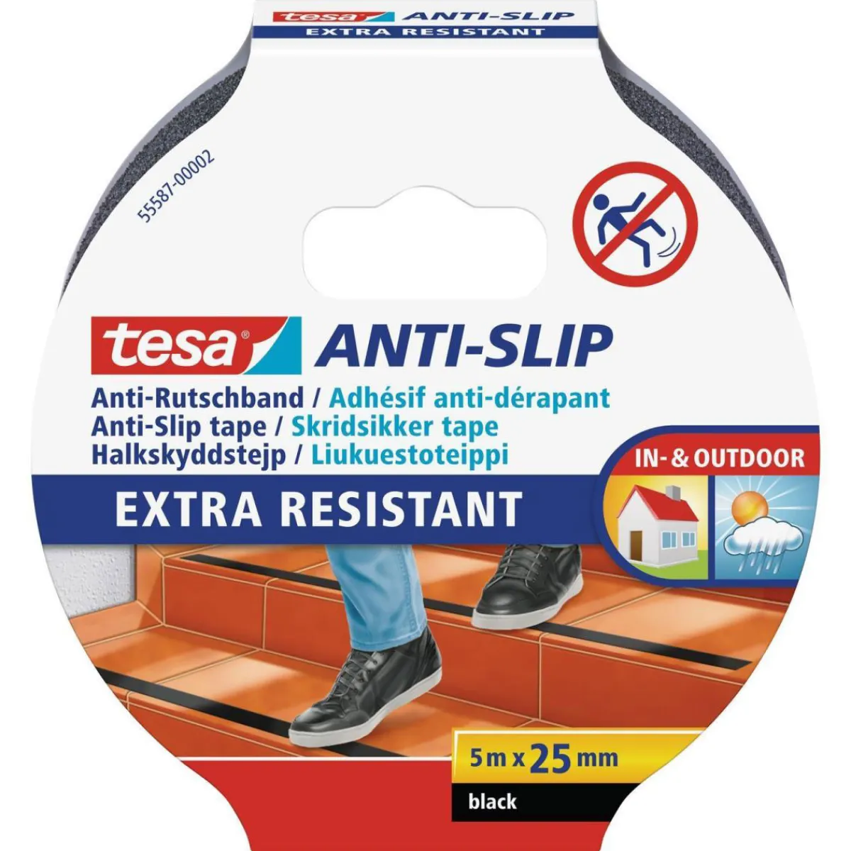 Discount Tesa -Anti-Rutschband 5mx25 mm schwarz