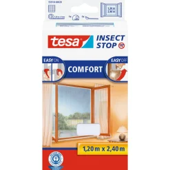 New Tesa Fliegengitter Comfort 120 x 240 cm weiß für bodentiefe Fenster