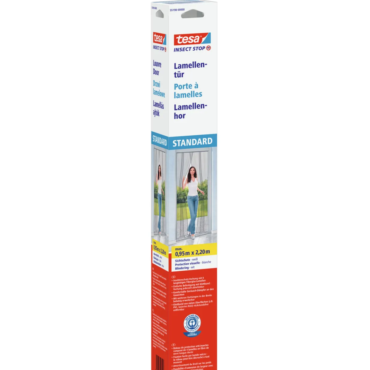 Outlet Tesa Fliegengitter Lamellentuer, weiss2,20 x 0,95m