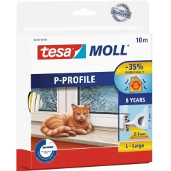 Discount Tesa Gummidichtung P-Profil weiß 2-5 mm