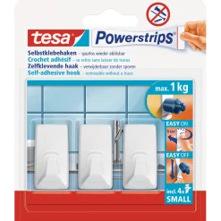 Hot Tesa Haken Powerstrips Small Rechteckig weiß