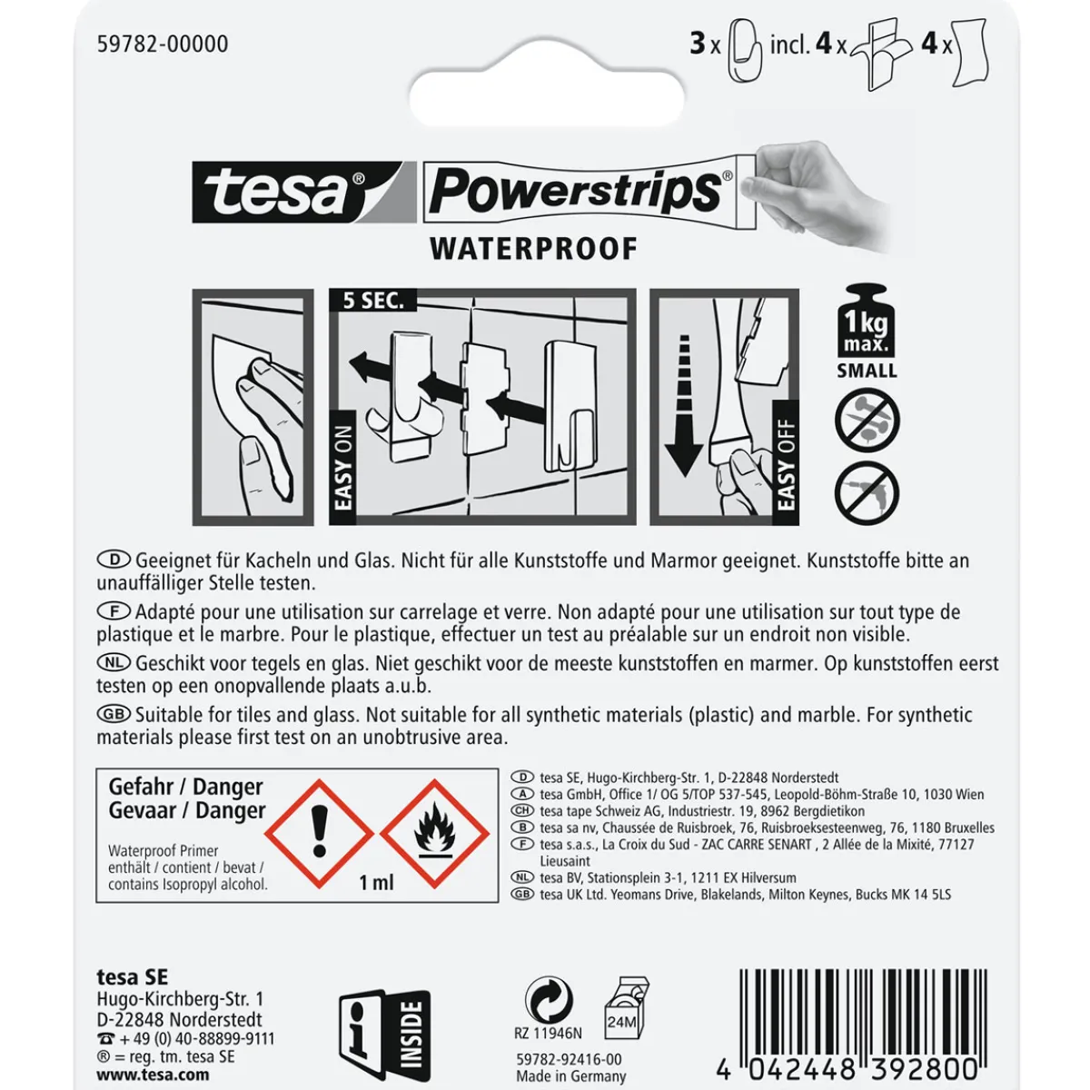 Sale Tesa Haken Powerstrips Waterproof Small