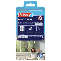 Outlet Tesa IS Pollen- & Insektengitter für bodentiefe Fenster, anthrazit, 1,2x2,4m