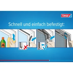 Outlet Tesa IS Pollen- & Insektengitter für bodentiefe Fenster, anthrazit, 1,2x2,4m