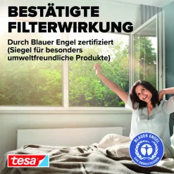 Outlet Tesa IS Pollen- & Insektengitter für bodentiefe Fenster, anthrazit, 1,2x2,4m
