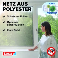 Outlet Tesa IS Pollen- & Insektengitter für bodentiefe Fenster, anthrazit, 1,2x2,4m