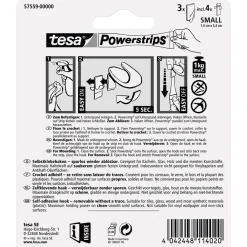 Tesa KlebehakenPowerstrips Small Trend weiß