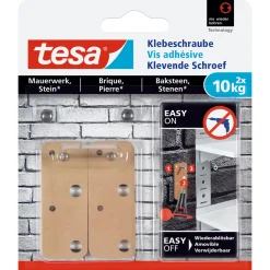 Clearance Tesa Klebeschraube für Mauerwerk viereckig 2 Stück Traglast 2 x 10 kg