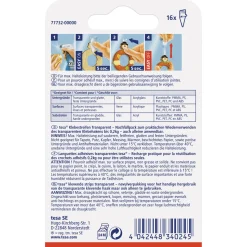 Clearance Tesa Klebestreifen transparent Glas 16 Stück Traglast 16 x 0,2 Kg