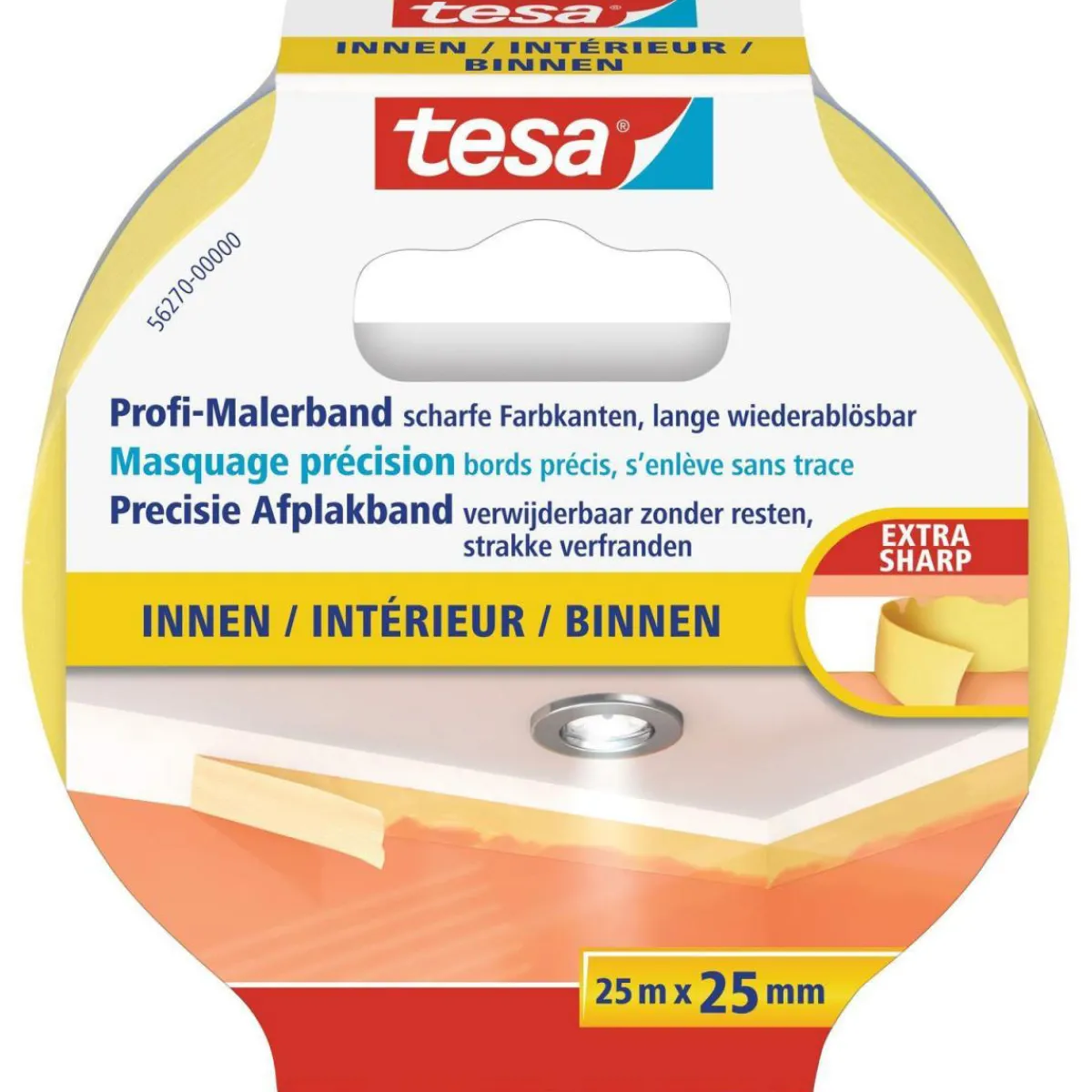 Tesa Maler-Krepp Precision 25 m x 25 mm