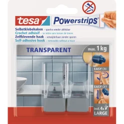 Discount Tesa Powerstrips transparent matt chrome