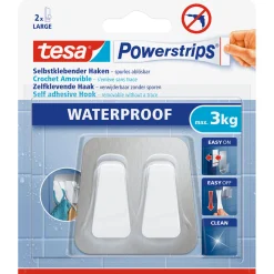 Clearance Tesa Powerstrips Waterproof Duo Haken Metall und Plastik
