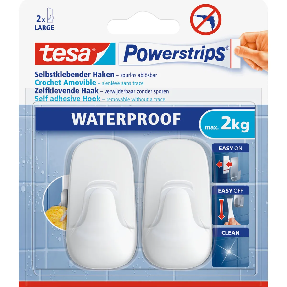 Best Tesa Powerstrips Waterproof Haken Large Plastik weiss
