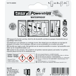 Hot Tesa Powerstrips Waterproof Haken Large Metall rechteckig
