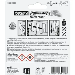 Discount Tesa Powerstrips Waterproof Haken Small Metall rechteckig