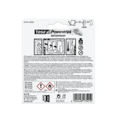 Clearance Tesa „Powerstrips“, Waterproof, Duo Haken für Duschkabinenabzieher, weiß