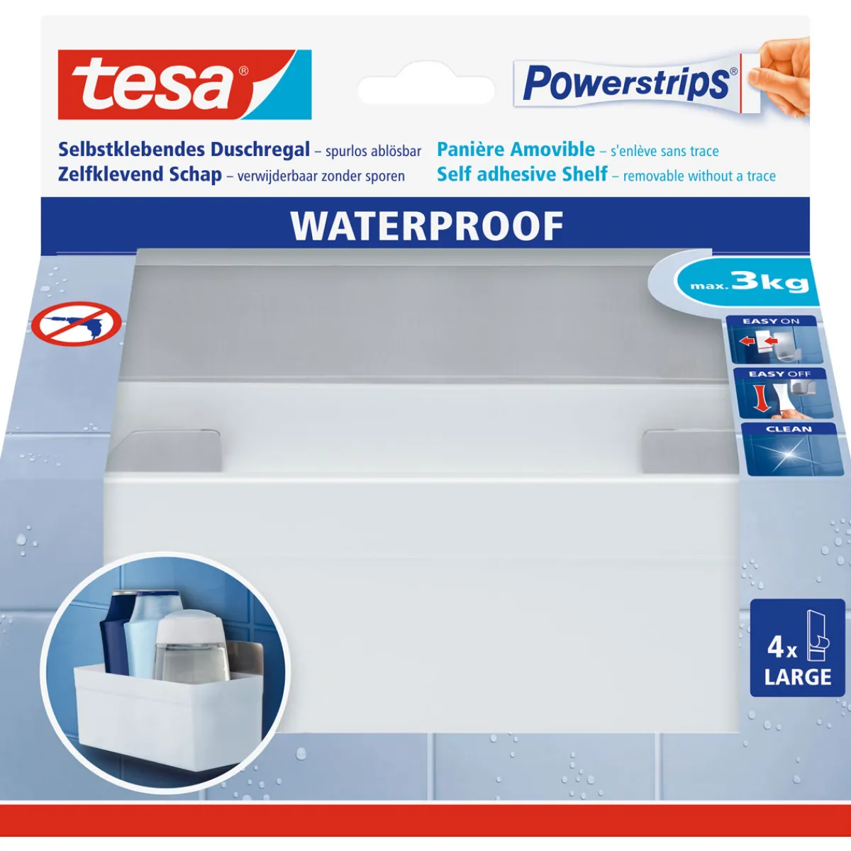 Clearance Tesa Powerstrips Waterproof Metall-Kunststoff