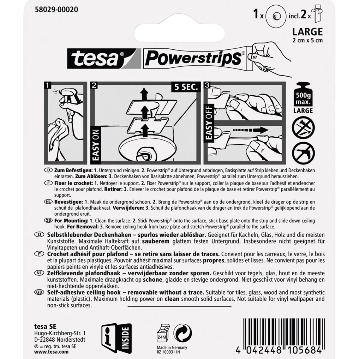 Online Tesa Power-Strips Zimmerdecken-Haken