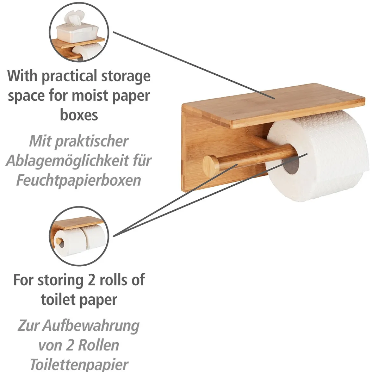Best Wenko Toiletten-Ersatzrollenhalter DuoBambusa