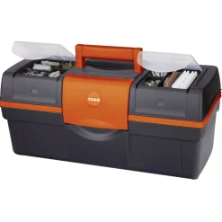 Outlet Tood Werkzeugkoffer Magnus Classic 22-33 Plus mit Sortierkästen schwarz-orange