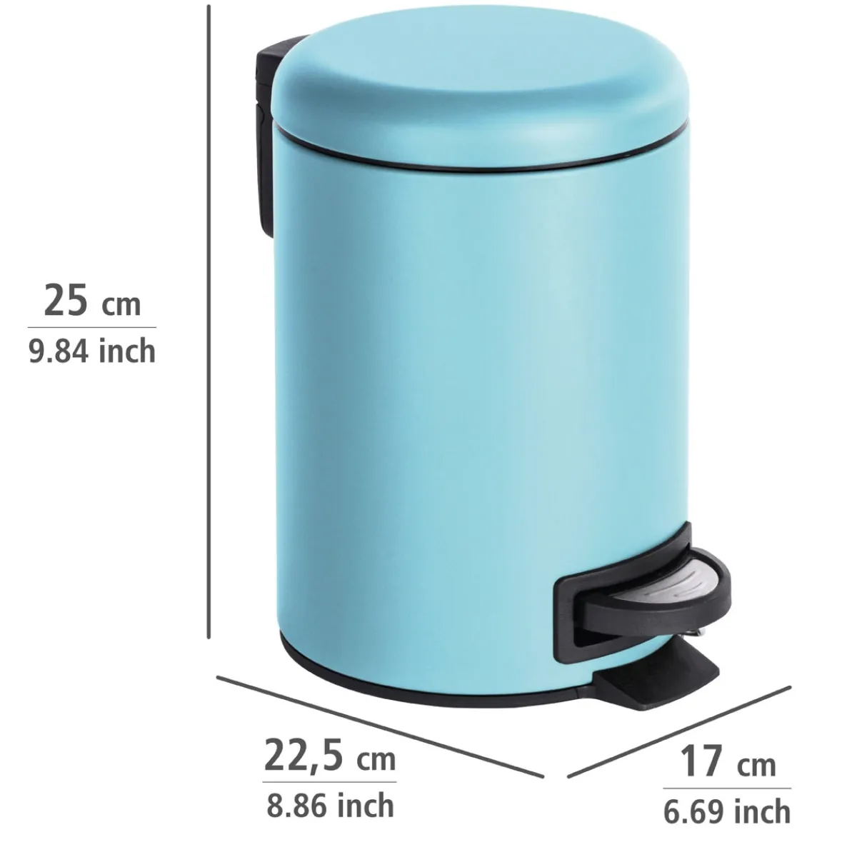 Clearance Wenko Treteimer Mod. Leman , blau 3 ltr.